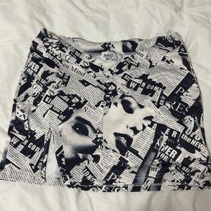 Princess Polly newspaper skirt
